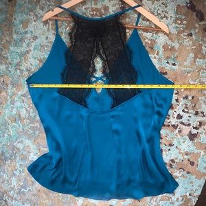 Express Blue Cami With Eyelash Lace Back